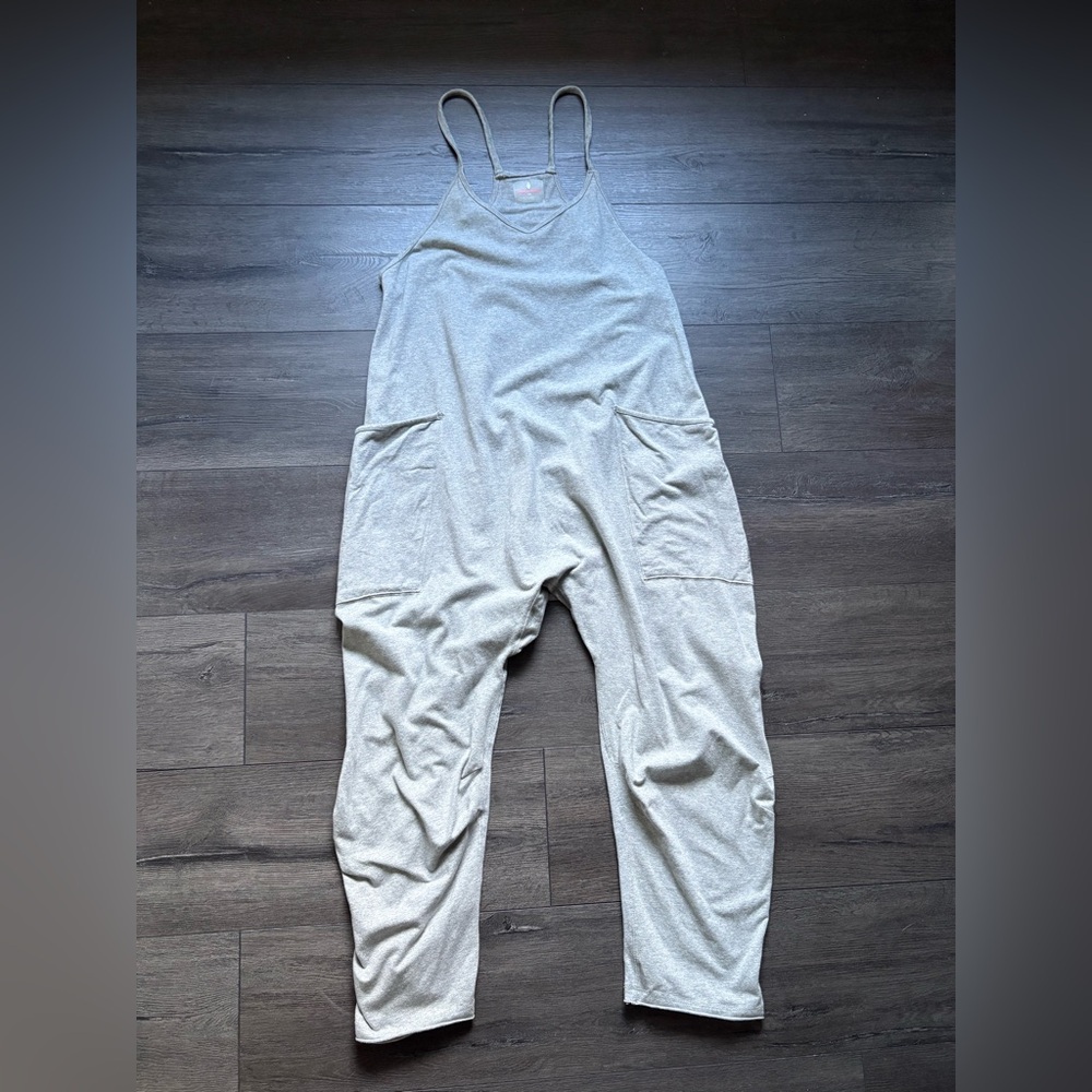Free People Movement Hot Shot Jumpsuit Romper Light Gray Slouchy Size XS